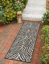 Unique Loom Outdoor Safari T-KZOD25 White Area Rug Runner Lifestyle Image