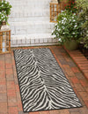 Unique Loom Outdoor Safari T-KZOD25 White Area Rug Runner Lifestyle Image
