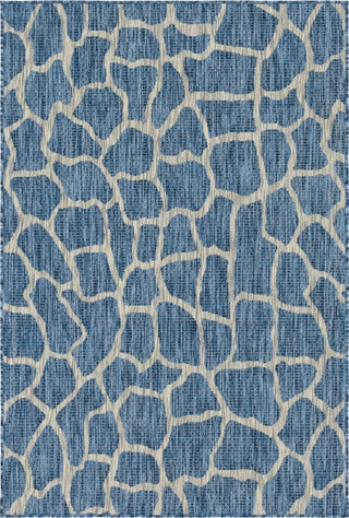 Unique Loom Outdoor Safari T-KZOD5 Blue Area Rug main image