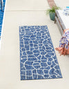 Unique Loom Outdoor Safari T-KZOD5 Blue Area Rug Runner Lifestyle Image