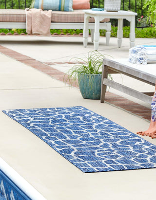 Unique Loom Outdoor Safari T-KZOD5 Blue Area Rug Runner Lifestyle Image