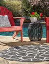 Unique Loom Outdoor Safari T-KZOD5 Charcoal Gray Area Rug Round Lifestyle Image