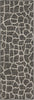 Unique Loom Outdoor Safari T-KZOD5 Charcoal Gray Area Rug Runner Top-down Image