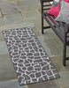 Unique Loom Outdoor Safari T-KZOD5 Charcoal Gray Area Rug Runner Lifestyle Image
