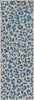 Unique Loom Outdoor Safari T-KZOD6 Blue Area Rug Runner Top-down Image