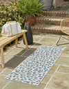 Unique Loom Outdoor Safari T-KZOD6 Blue Area Rug Runner Lifestyle Image