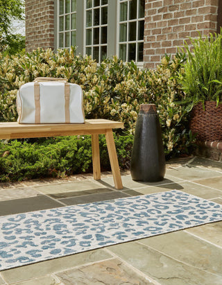 Unique Loom Outdoor Safari T-KZOD6 Blue Area Rug Runner Lifestyle Image