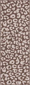 Unique Loom Outdoor Safari T-KZOD6 Brown Area Rug Runner Top-down Image