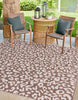 Unique Loom Outdoor Safari T-KZOD6 Brown Area Rug Square Lifestyle Image