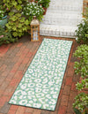 Unique Loom Outdoor Safari T-KZOD6 Green Blue Area Rug Runner Lifestyle Image