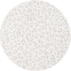 Unique Loom Outdoor Safari T-KZOD6 Ivory Gray Area Rug Round Top-down Image