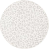Unique Loom Outdoor Safari T-KZOD6 Ivory Gray Area Rug Round Top-down Image