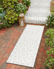 Unique Loom Outdoor Safari T-KZOD6 Ivory Gray Area Rug Runner Lifestyle Image