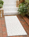 Unique Loom Outdoor Safari T-KZOD6 Ivory Gray Area Rug Runner Lifestyle Image