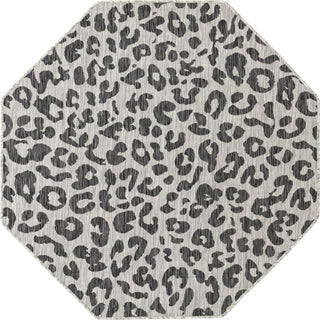 Unique Loom Outdoor Safari T-KZOD6 Light Gray Area Rug Octagon Top-down Image