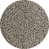 Unique Loom Outdoor Safari T-KZOD6 Light Gray Area Rug Round Top-down Image