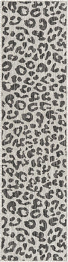 Unique Loom Outdoor Safari T-KZOD6 Light Gray Area Rug Runner Top-down Image
