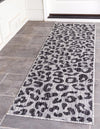 Unique Loom Outdoor Safari T-KZOD6 Light Gray Area Rug Runner Lifestyle Image