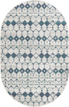 Unique Loom Outdoor Trellis OWE-OTRS3 Ivory and Blue Area Rug main image