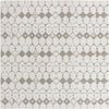 Unique Loom Outdoor Trellis OWE-OTRS3 Ivory and Gray Area Rug Square Top-down Image