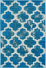 Unique Loom Outdoor Trellis T-AHENK-LAGOS-F011A Turquoise Area Rug main image
