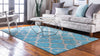 Unique Loom Outdoor Trellis T-AHENK-LAGOS-F011A Turquoise Area Rug Rectangle Lifestyle Image