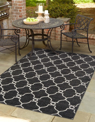 Unique Loom Outdoor Trellis T-AHENK-LAGOS-F019A Black Area Rug Rectangle Lifestyle Image Feature