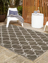 Unique Loom Outdoor Trellis T-AHENK-LAGOS-F019A Gray Area Rug Rectangle Lifestyle Image