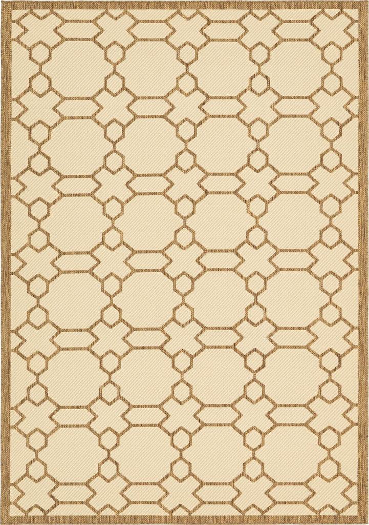 Unique Loom Outdoor Trellis T-KOZA-20426A Beige Area Rug main image