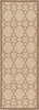 Unique Loom Outdoor Trellis T-KOZA-20426A Beige Area Rug Runner Top-down Image