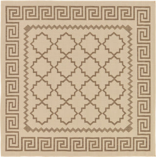 Unique Loom Outdoor Trellis T-KOZA-20430A Beige Area Rug Square Top-down Image