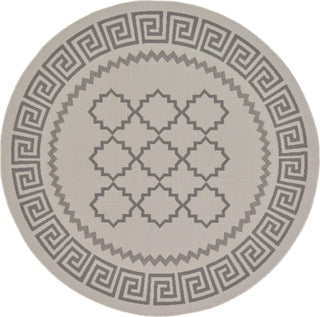 Unique Loom Outdoor Trellis T-KOZA-20430A Gray Area Rug Round Lifestyle Image