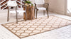 Unique Loom Outdoor Trellis T-KOZA-20431A Beige and Brown Area Rug Rectangle Lifestyle Image