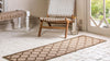 Unique Loom Outdoor Trellis T-KOZA-20431A Beige and Brown Area Rug Runner Lifestyle Image