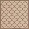 Unique Loom Outdoor Trellis T-KOZA-20431A Beige and Brown Area Rug Square Lifestyle Image