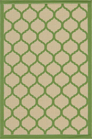 Unique Loom Outdoor Trellis T-KOZA-20431A Beige and Green Area Rug main image