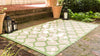Unique Loom Outdoor Trellis T-KOZA-20431A Beige and Green Area Rug Rectangle Lifestyle Image