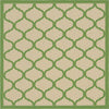 Unique Loom Outdoor Trellis T-KOZA-20431A Beige and Green Area Rug Square Lifestyle Image