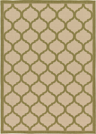 Unique Loom Outdoor Trellis T-KOZA-20431A Beige and Olive Area Rug main image