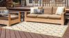 Unique Loom Outdoor Trellis T-KOZA-20431A Beige and Olive Area Rug Rectangle Lifestyle Image
