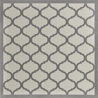 Unique Loom Outdoor Trellis T-KOZA-20431A Gray Area Rug Square Top-down Image