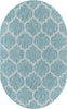 Unique Loom Outdoor Trellis T-KOZA-20596A Aquamarine Area Rug Oval Top-down Image