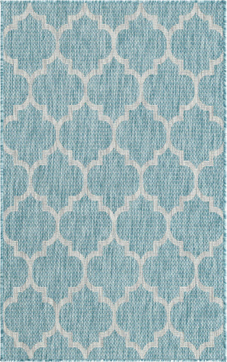 Unique Loom Outdoor Trellis T-KOZA-20596A Aquamarine Area Rug main image