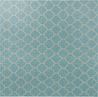 Unique Loom Outdoor Trellis T-KOZA-20596A Aquamarine Area Rug Square Top-down Image