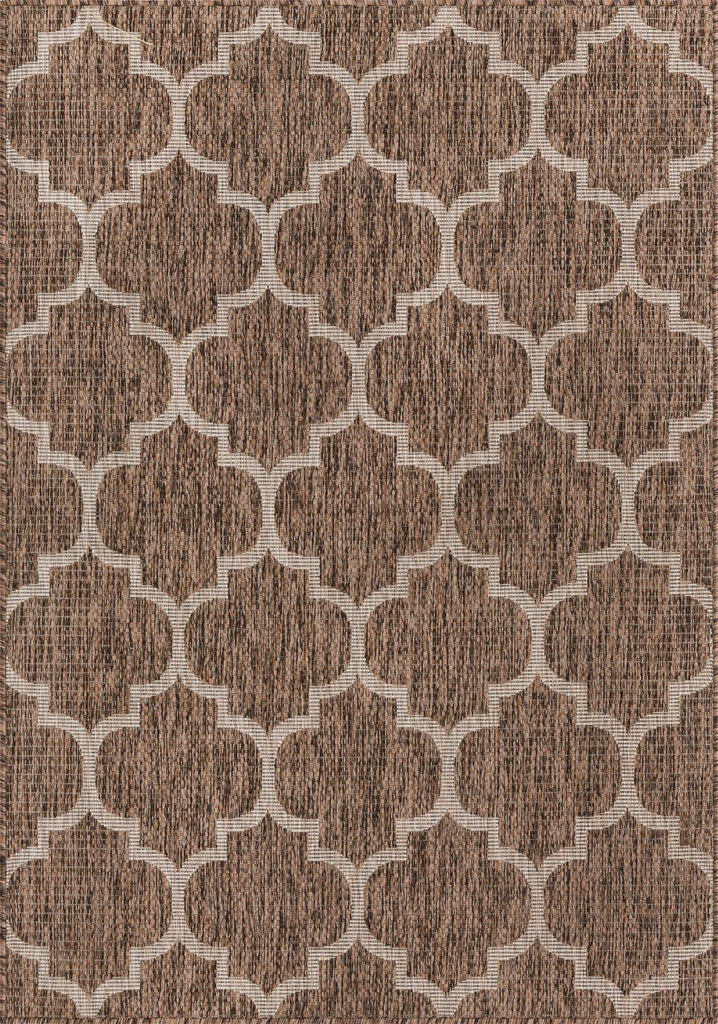 Unique Loom Outdoor Trellis T-KOZA-20596A Brown Area Rug main image