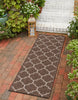 Unique Loom Outdoor Trellis T-KOZA-20596A Brown Area Rug Runner Lifestyle Image