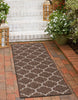 Unique Loom Outdoor Trellis T-KOZA-20596A Brown Area Rug Runner Lifestyle Image