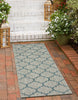 Unique Loom Outdoor Trellis T-KOZA-20596A Gray Area Rug Runner Lifestyle Image