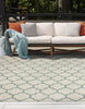 Unique Loom Outdoor Trellis T-KOZA-20596A Gray Area Rug Square Lifestyle Image