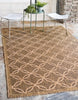 Unique Loom Outdoor Trellis T-KOZA-K3017A Light Brown Area Rug Rectangle Lifestyle Image Feature